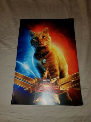 CAPTAIN MARVEL - 2019 MOVIE FILM - 9 BY 13 INCH MINI POSTER PROMO MATERIAL GOOSE 3