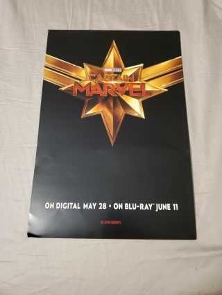 CAPTAIN MARVEL - 2019 MOVIE FILM - 9 BY 13 INCH MINI POSTER PROMO MATERIAL GOOSE 4