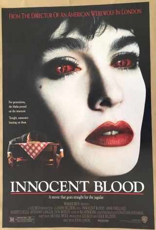 Innocent Blood Movie Poster Ds One Sheet 27 " X 40 " John Landis Rare