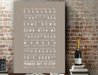Foo Fighters Everlong | Poster Word Wall Art Song Lyrics Print | Canvas Gift