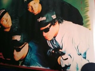 1991 N.  W.  A.  Eazy - E,  Dr.  Dre,  Ice Cube,  Ruthless Records Niggaz 4 Life Poster