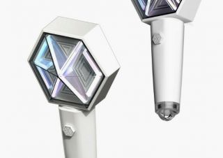 Exo Official Mini Fanlight Keyring Light Stick Keychain Authentic K - Pop Goods