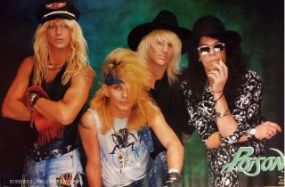 Poison Poster Open Up Say Ahh 1988 Glam Pop Metal Bret Michaels