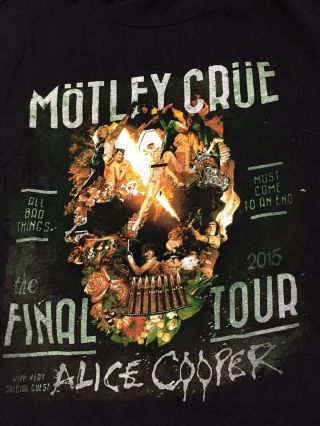 Motley Crue 2015 The Final Tour Shirt - M