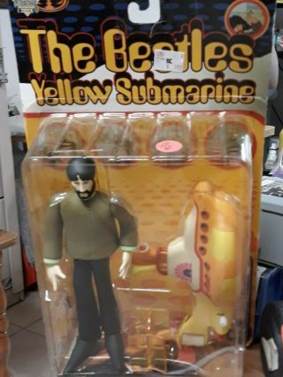 Mcfarlane Toys 1999 The Beatles Yellow Submarine Figures George & Submarin