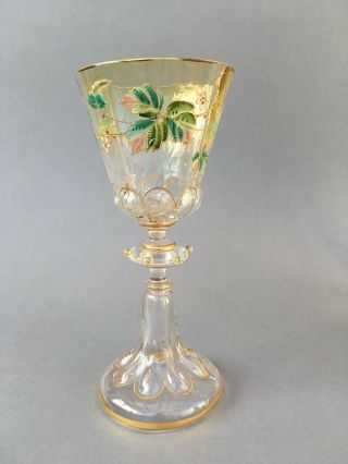 Enamelled Art Nouveau Glass,  Moser,  Fritz Heckert,  Baccarat,  Gallé Style / Era.