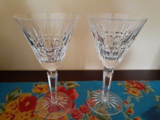 Waterford Crystal Maeve Tramore 6 - 1/2 " Claret Wine Glass Goblet Euc,  (2)