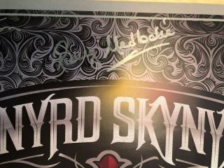 Lynyrd Skynyrd SIGNED poster God/Guns Rossington Van Zant Medlocke 5