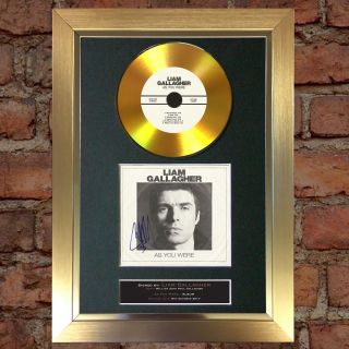 GOLD DISC LIAM GALLAGHER As You Were Signed Autograph Mounted Print 156 5