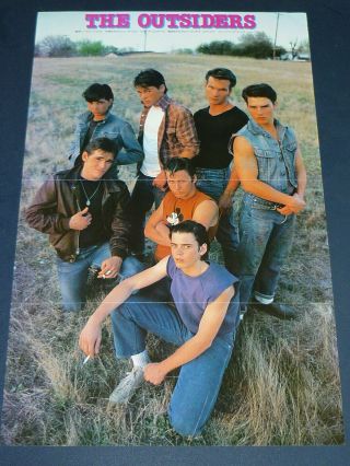 Matt Dillon Rob Lowe Thomas Howell Tom Cruise Outsiders 1983 Japan Poster Ud/p
