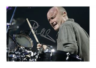 Phil Collins A4 Signed Photograph Picture Poster Choice Of Frame