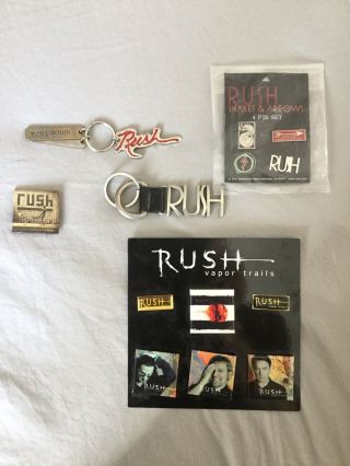 Rush Buttons Pins Keyring Geddy Lee Alex Lifeson Neil Peart