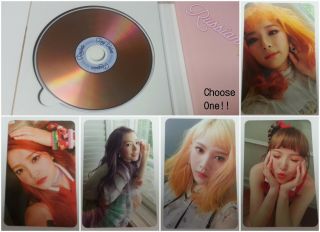 Red Velvet 3rd Mini Album Russian Roulette Cd Booklet Selected Photocard K - Pop