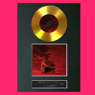 Lewis Capaldi Divinely Uninspired To Album Cd Signed Autograph Gold Disc A4 196