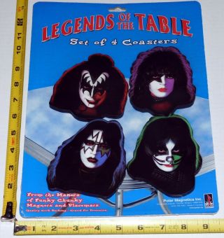 Kiss Band Legends Of The Table 1978 Solo Albums Coaster Set 1997 Canada