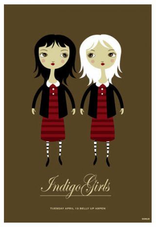 Scrojo Indigo Girls Belly Up Aspen Colorado 2010 Poster Indigo_1004