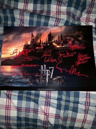 Harry Potter And The Deathly Hallows Part 1 Autographed Poster