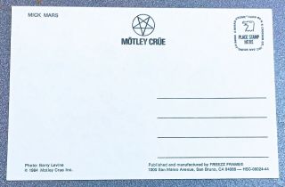 Motley Crue - 1984 Official SHOUT AT THE DEVIL Freeze Frame Postcards RARE 2