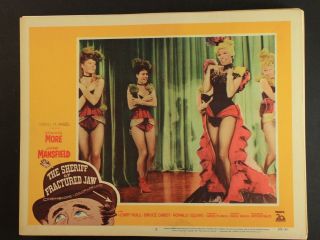 1958 Sheriff Of Fractured Jaw Western Movie Lobby Card Jayne Mansfield