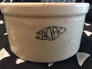Antique Vintage Pacific Stoneware Small Crock