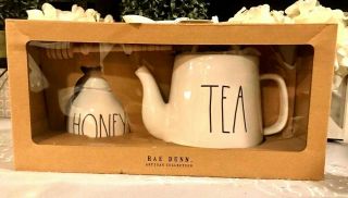 Rae Dunn Honey And Tea Pot Set By Magenta Ll 2019 Vhtf