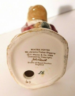 Beswick Beatrix Potter Mr.  Jeremy Fisher Digging Figurine 4