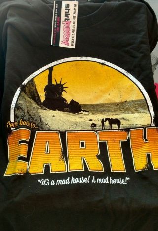 Sci - Fi Nerd Block Exclusive Planet Of The Apes Come Back To Earth Large L Shirt
