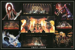 Kiss 1977 Aliveii Custom 24x36 Quality Poster Paul Gene Last One