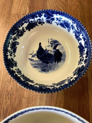 William James Blue Farmyard French Country Bowls Set Of Two 2
