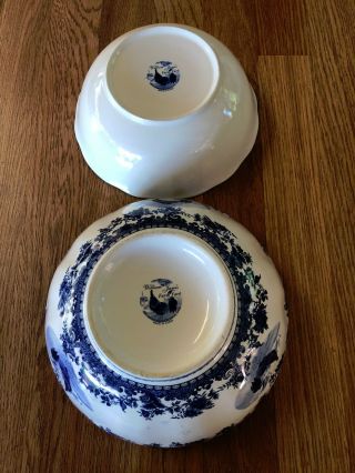 William James Blue Farmyard French Country Bowls Set Of Two 4