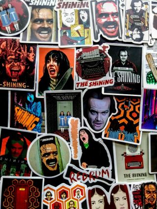 45,  Sticker,  Decals,  2x2,  The Shining,  Horror,  Movie,  Stephen King,  Redrum,  Jack