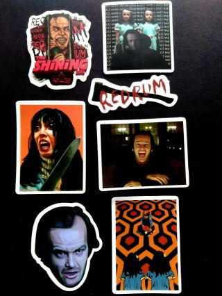45,  Sticker,  Decals,  2x2,  The Shining,  Horror,  Movie,  Stephen King,  Redrum,  Jack 5