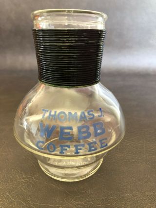 Rare Thomas J Webb Glass Coffee Maker Mckee Hottle Glasbake Carafe Pyrex