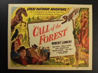 Complete Set Of Eight 1949 Western Movie Lobby Cards Call Of The Forest