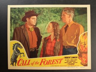 COMPLETE SET of EIGHT 1949 WESTERN MOVIE LOBBY CARDS CALL OF THE FOREST 3