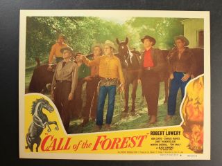 COMPLETE SET of EIGHT 1949 WESTERN MOVIE LOBBY CARDS CALL OF THE FOREST 4