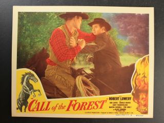 COMPLETE SET of EIGHT 1949 WESTERN MOVIE LOBBY CARDS CALL OF THE FOREST 5