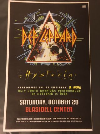 Def Leppard 2018 Hawaii Concert Poster