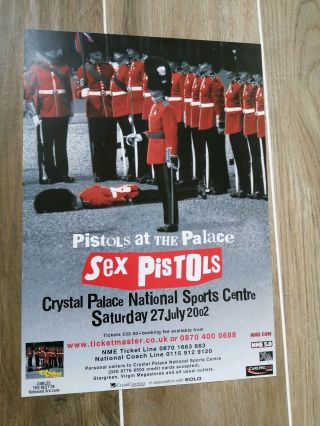 2002 Sex Pistols Gig Poster.  Pistols At The Palace.
