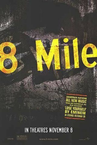 8 Mile Movie Poster 1 Sided Advance 27x40 Eminem