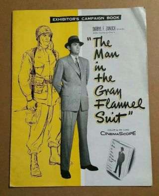 " The Man In The Gray Flannel Suit " Gregory Peck Movie Pressbook,  1956