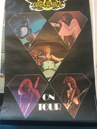 1977 Aerosmith On Tour Poster Vintage Rare