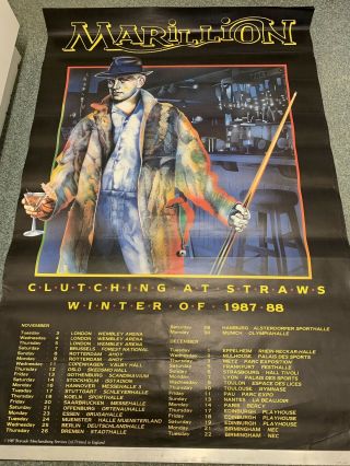 Marillion Clutching At Straws Promo Bus Shelter Poster Rare