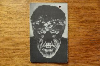Quite Rare Circa 1967 Personality Poster Card - Lon Chaney As The Wolfman