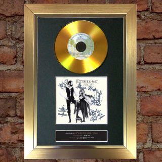 Gold Disc Fleetwood Mac Rumours Signed Autograph Mounted Print A4 105