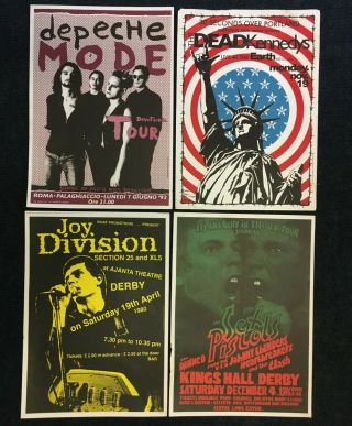 Vintage Band Posters Sex Pistols Joy Division Dead Kennedys Depeche Mode X 4