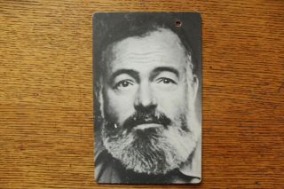 Quite Rare Circa 1967 Personality Poster Card - Ernest Hemingway