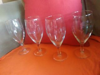 Princess House Heritage Crystal Water Goblets Ice Tea Glasses Set Of 4