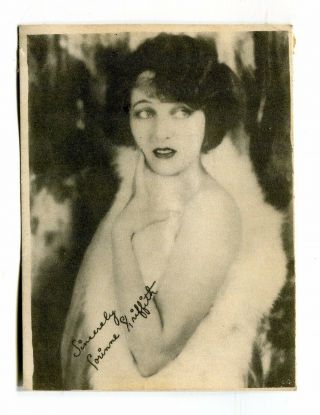 Vintage Early Movie Star Fan Photo Corinne Griffith Printed Signature Actress