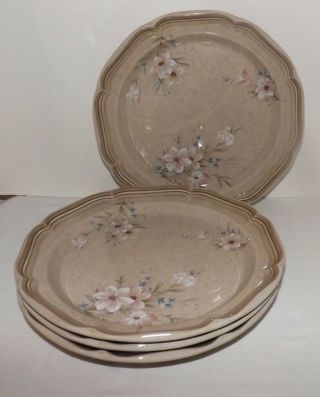 (set Of 4) Mikasa Country Home 10 1/2 " Dinner Plates